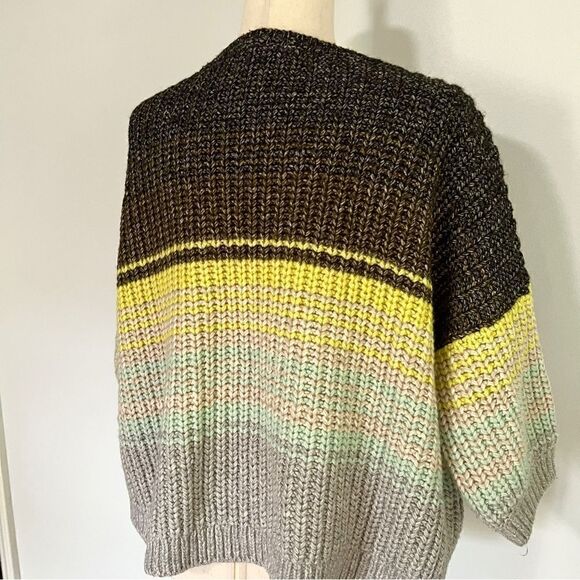 Victoria’s Secret Cropped Chunky Knit Sweater Small Oversized 3/4 Sleeve - Picture 5 of 6